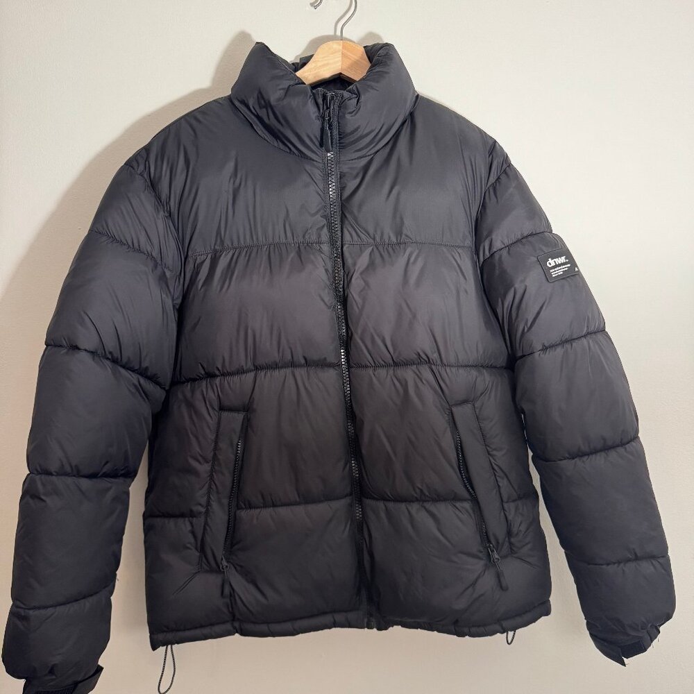 Zara Basic Puffer Jacket Black Size Small New with tags